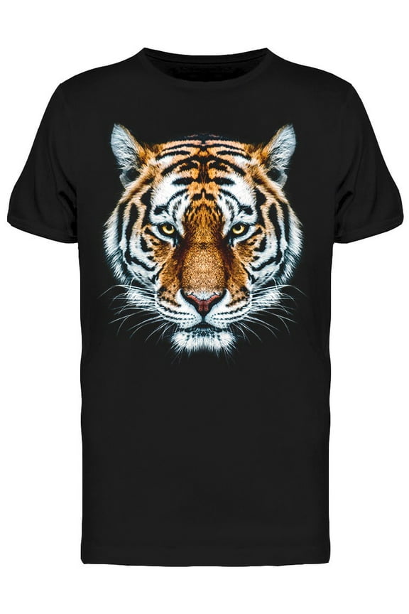 Mens Graphic Tee - Wild Tiger Head - Regular Fit 100% Cotton