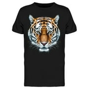 Smartprints Mens Graphic Tee - Wild Tiger Head - Regular Fit 100% Cotton