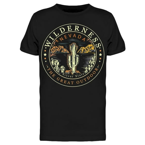 Smartprints Mens Graphic Tee - Wilderness Nevada - Regular Fit 100% Cotton