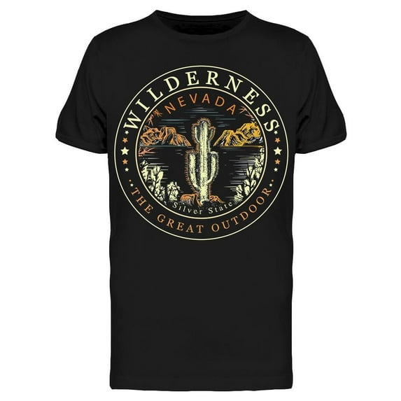 Smartprints Mens Graphic Tee - Wilderness Nevada - Regular Fit 100% Cotton
