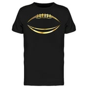 Smartprints Mens Graphic Tee - Yellow American Football - Regular Fit 100% Cotton