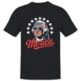 thumbnail image 1 of Smartprints 'Merica Patriotic Retro George Washington Men's T-shirt, Black, S, 1 of 3