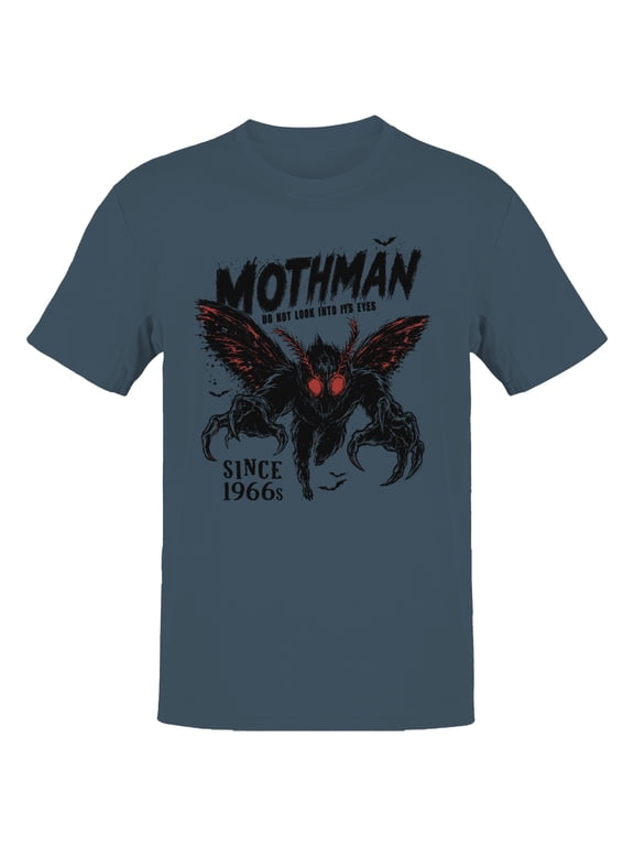 Mothman Do Not Look Into His Eyes Since 1966 T-Shirt Dark Heather, Cotton, 5XL