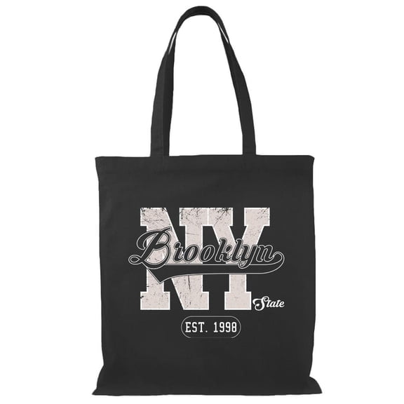 Smartprints New York Brooklyn 1998 Tote Bag - Image by Shutterstock, One Size Cotton Canvas Tote Bag