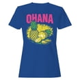 thumbnail image 1 of Smartprints Ohana Pineapple Tropical Women's T-Shirt Royal Blue, Cotton, S, 1 of 4