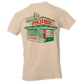 thumbnail image 1 of Smartprints Open 24 Hours Convenience Store Men's T-Shirt Natural, Cotton, S, 1 of 4