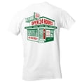 thumbnail image 1 of Smartprints Open 24 Hours Convenience Store Men's T-Shirt White, Cotton, S, 1 of 4
