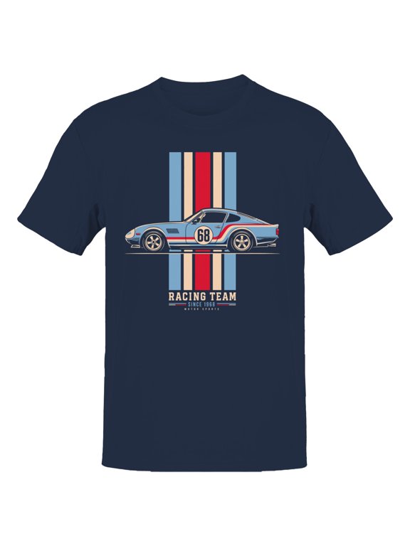Racing Team Since 1968 Classic Car Men's T-Shirt Navy, Cotton, M