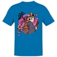 thumbnail image 1 of Smartprints Samurai Cat with Katana Men's T-Shirt Sapphire, Cotton, S, 1 of 4