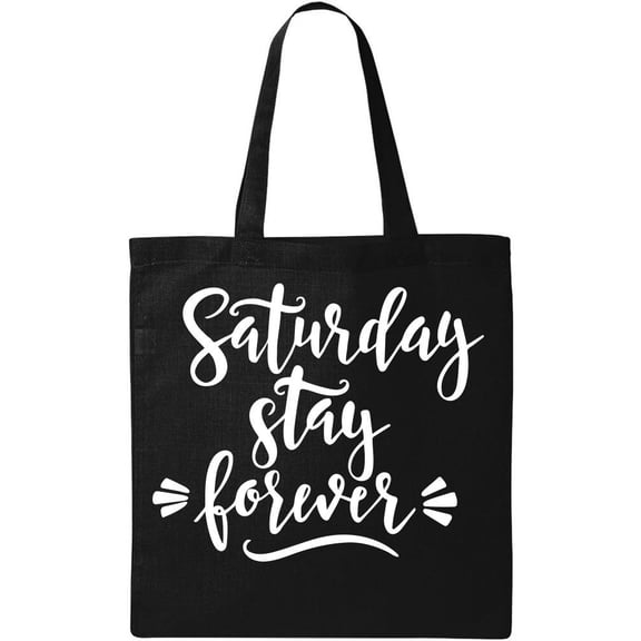 Smartprints Saturday Please Stay Tote Bag - , Black, Small