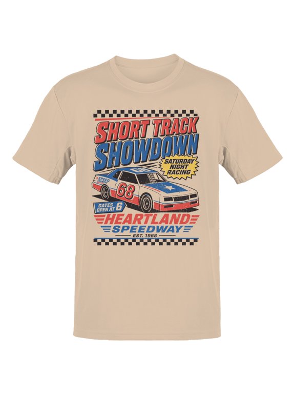 Short Track Showdown Heartland Speedway T-Shirt Natural, Cotton, S