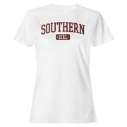 Smartprints Southern Girl Country Western Womens T-Shirt White, Cotton, 4XL