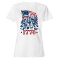 thumbnail image 1 of Smartprints Spirit of 1776 Patriotic Women's T-Shirt White, Cotton, S, 1 of 4