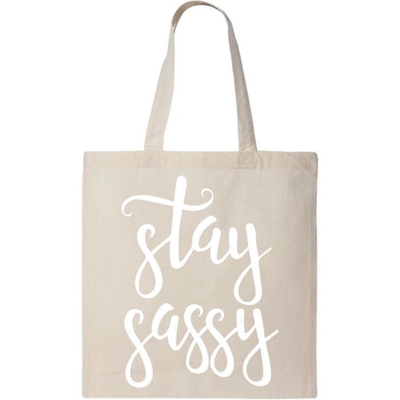 Smartprints Stay Sassy Tote Bag - Image by Shutterstock, One Size Cotton Canvas Tote Bag
