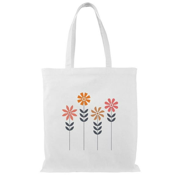 Smartprints Storybook Style Wildflowers Tote Bag - Image by Shutterstock, One Size Cotton Canvas Tote Bag