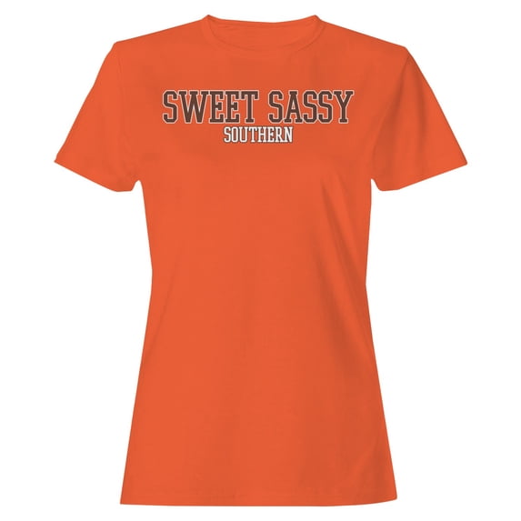 Smartprints Sweet Sassy Southern Women's T-Shirt Orange, Cotton, S