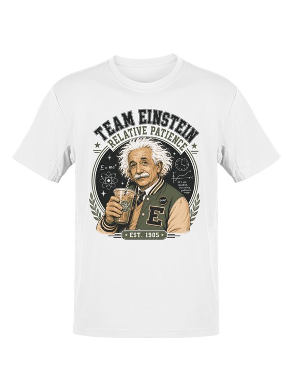 Team Einstein Est. 1905 Men's T-Shirt White, Cotton, L