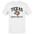 thumbnail image 1 of Smartprints Texas Bigger Than Life Men's T-Shirt White, Cotton, M, 1 of 4