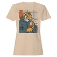 thumbnail image 1 of Smartprints Tiger Bubble Tea Women's T-Shirt Natural, Cotton, S, 1 of 3