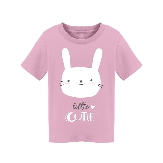 Smartprints Toddlers Graphic Tee - Little Cutie Bunny Head - Regular Fit 100% Cotton