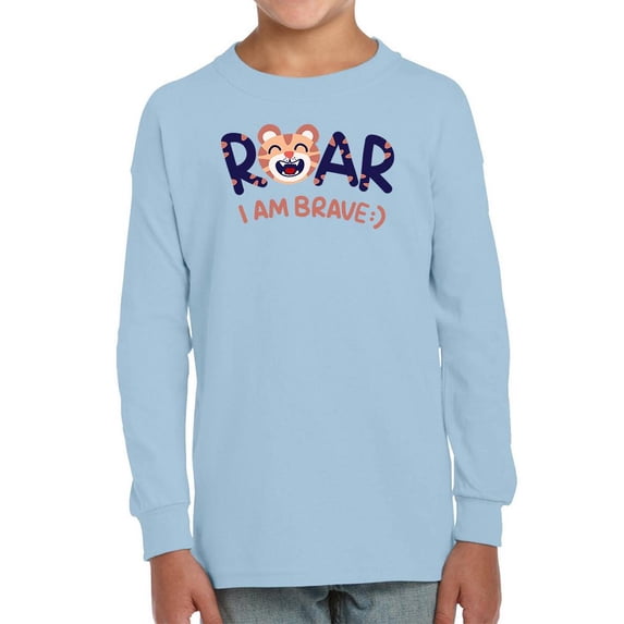 Smartprints Toddlers Graphic Tee - Roar Little Brave Tiger - Regular Fit 100% Cotton