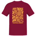 thumbnail image 1 of Smartprints Tropical Energy Pineapple Floral Men's T-Shirt Cardinal Red, Cotton, S, 1 of 4