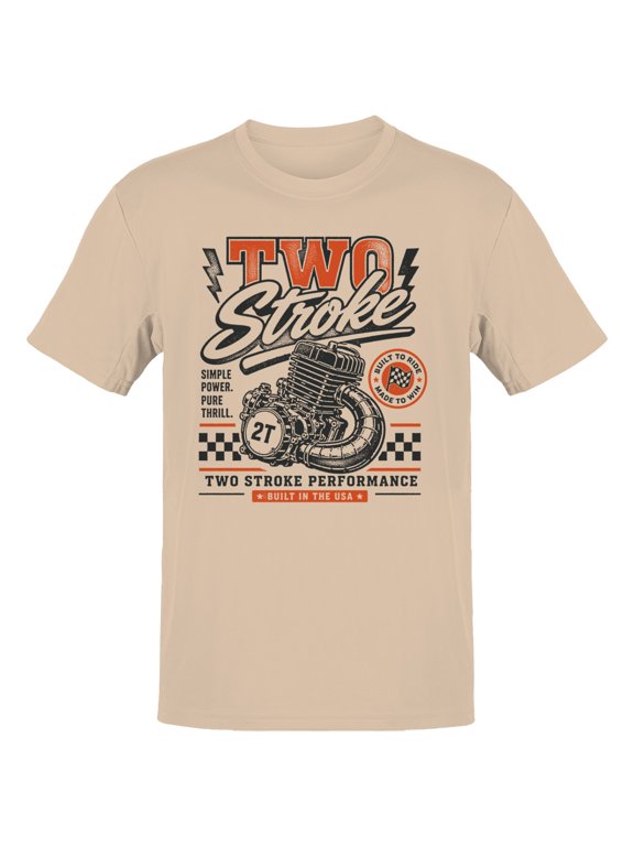 Two Stroke Performance Men's T-Shirt Natural, Cotton, S