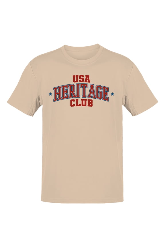 USA Heritage Club Vintage Men's T-Shirt Natural, Cotton, XL