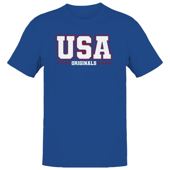 Smartprints USA Originals Classic Men's T-Shirt Royal Blue, Cotton, L