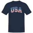 thumbnail image 1 of Smartprints USA Patriotic Stars & Stripes Men's T-shirt, Navy, S, 1 of 3