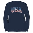 thumbnail image 1 of Smartprints USA Patriotic Stars and Stripes Men's Sweatshirt, Navy, 2XL, 1 of 3