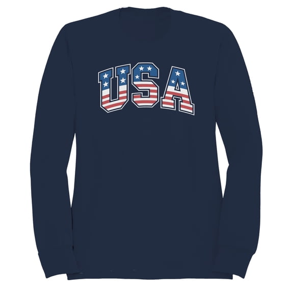 Smartprints USA Patriotic Stars and Stripes Men's Sweatshirt, Navy, M