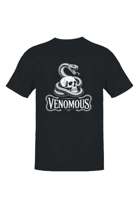 Venomous Snake Men's T-Shirt Black, Cotton, L