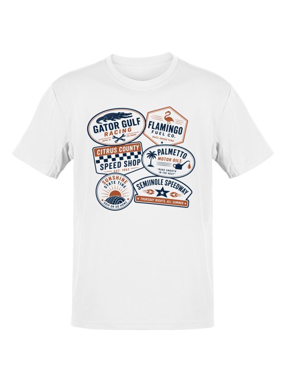 Vintage Florida Racing Speed Shop Men's T-Shirt White, Cotton, L