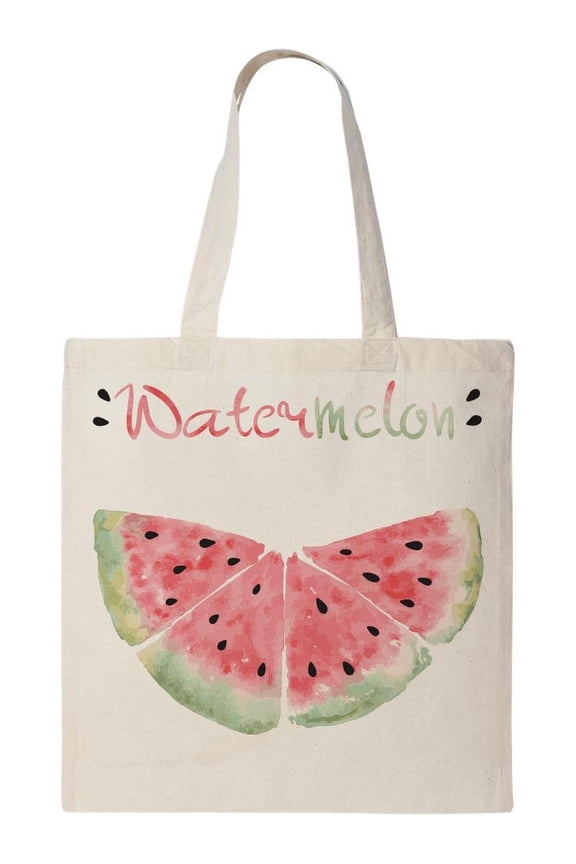Watermelon Fruit Tote Bag - Image by Shutterstock, One Size Cotton Canvas Tote Bag