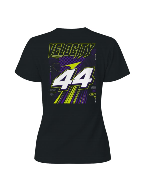 Women's Retro Style Velocity 44 Racing T-Shirt Black, Cotton, L