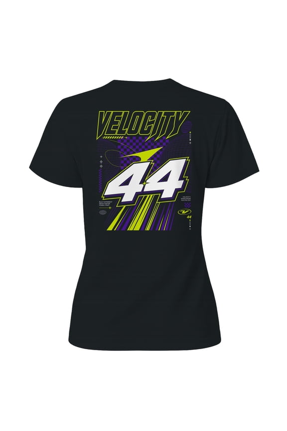 Women's Retro Style Velocity 44 Racing T-Shirt Black, Cotton, M