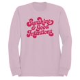 thumbnail image 1 of Smartprints Women's Sunshine & Good Intentions Sweatshirt Light Pink, Cotton, S, 1 of 4