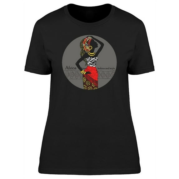 Smartprints Womens Graphic Tee - Beautiful African Woman Label - Regular Fit 100% Cotton