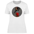 thumbnail image 1 of Smartprints Womens Graphic Tee - Beautiful African Woman Label - Regular Fit 100% Cotton, 1 of 2