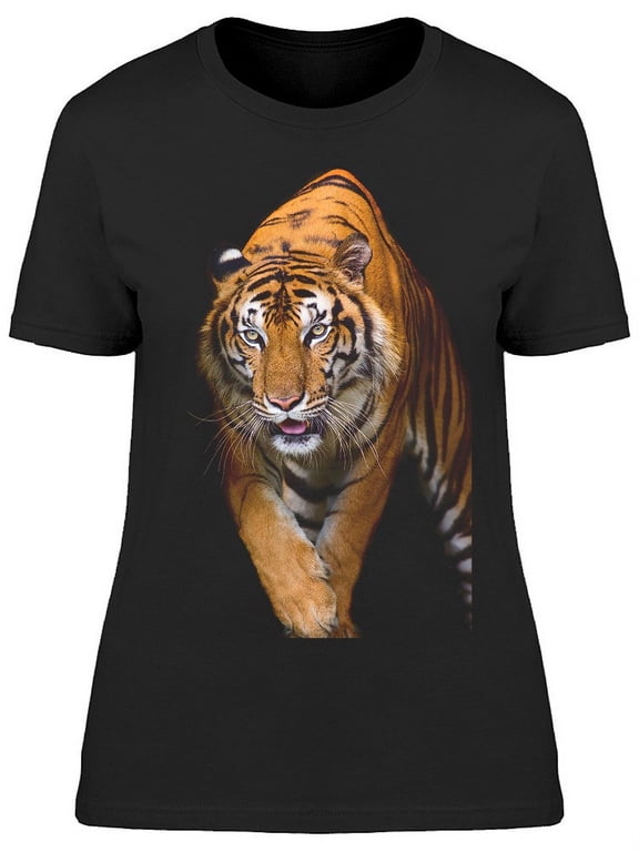 Womens Graphic Tee - Bengal Tiger In Position - Regular Fit 100% Cotton
