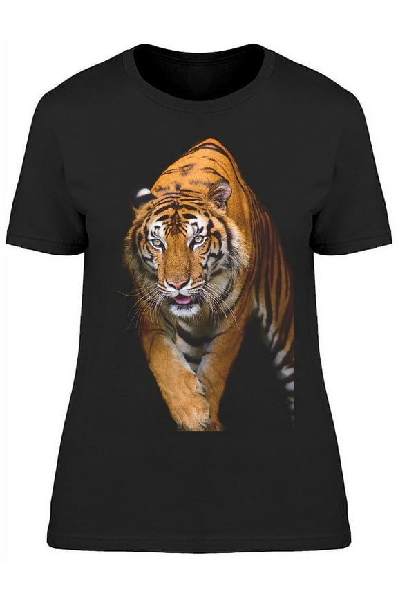 Womens Graphic Tee - Bengal Tiger In Position - Regular Fit 100% Cotton