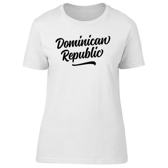 Smartprints Womens Graphic Tee - Dominican Republic - Regular Fit 100% Cotton
