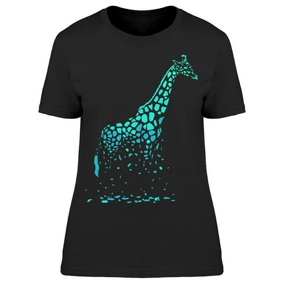Smartprints Womens Graphic Tee - Giraffe Silhouette Animal - Regular Fit 100% Cotton