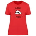 thumbnail image 1 of Smartprints Womens Graphic Tee - Good Night Lovely Panda Doodle - Regular Fit 100% Cotton, 1 of 2