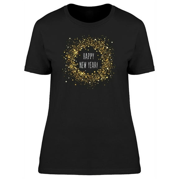 Smartprints Womens Graphic Tee - Happy New Year! - Regular Fit 100% Cotton