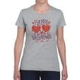 thumbnail image 1 of Smartprints Womens Graphic Tee - Happy Valentine's Day Hearts - Regular Fit 100% Cotton, 1 of 4
