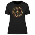 thumbnail image 1 of Smartprints Womens Graphic Tee - Hippie Sign In Floral Logo - Regular Fit 100% Cotton, 1 of 2