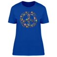 thumbnail image 1 of Smartprints Womens Graphic Tee - Hippie Sign In Floral Logo - Regular Fit 100% Cotton, 1 of 2