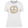 thumbnail image 1 of Smartprints Womens Graphic Tee - Hippie Sign In Floral Logo - Regular Fit 100% Cotton, 1 of 2